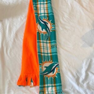 Miami Dolphins Orange and Teal Scarf